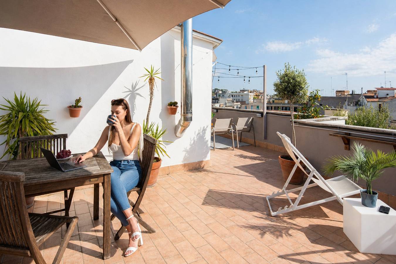 Ganze Wohnung, Ferienwohnung für 4 Personen mit Balkon/Terrasse in Rom, Rom Provinz