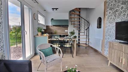 Gîte pour 3 personnes, avec terrasse et jardin à Saint-Josse