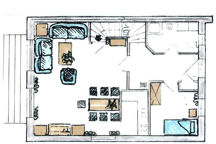 Ferienhaus für 8 Personen, mit Terrasse und Garten auf Borkum