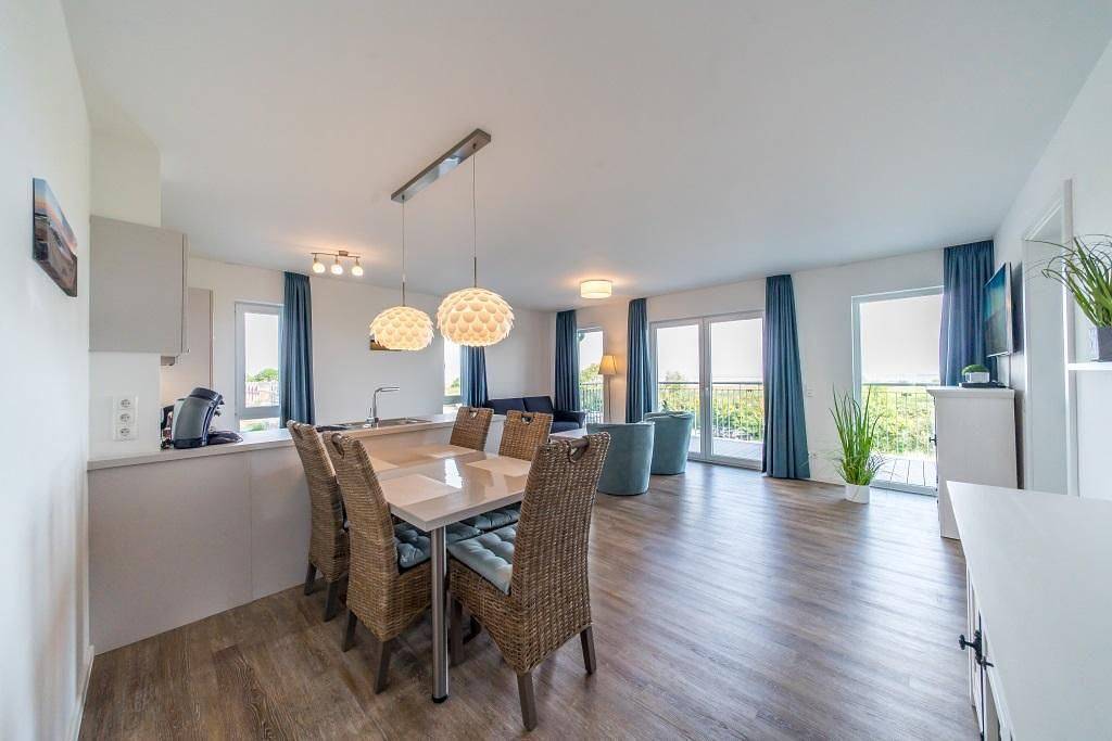 Ganze Wohnung, Premiumapartment in toller Lage am Deich mit Sauna, großem Balkon und Meerblick in Schillig Strand, Wangerland