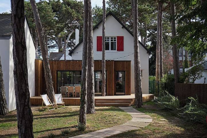 Maison de vacances pour 10 personnes, avec terrasse et jardin dans Plage Benoît