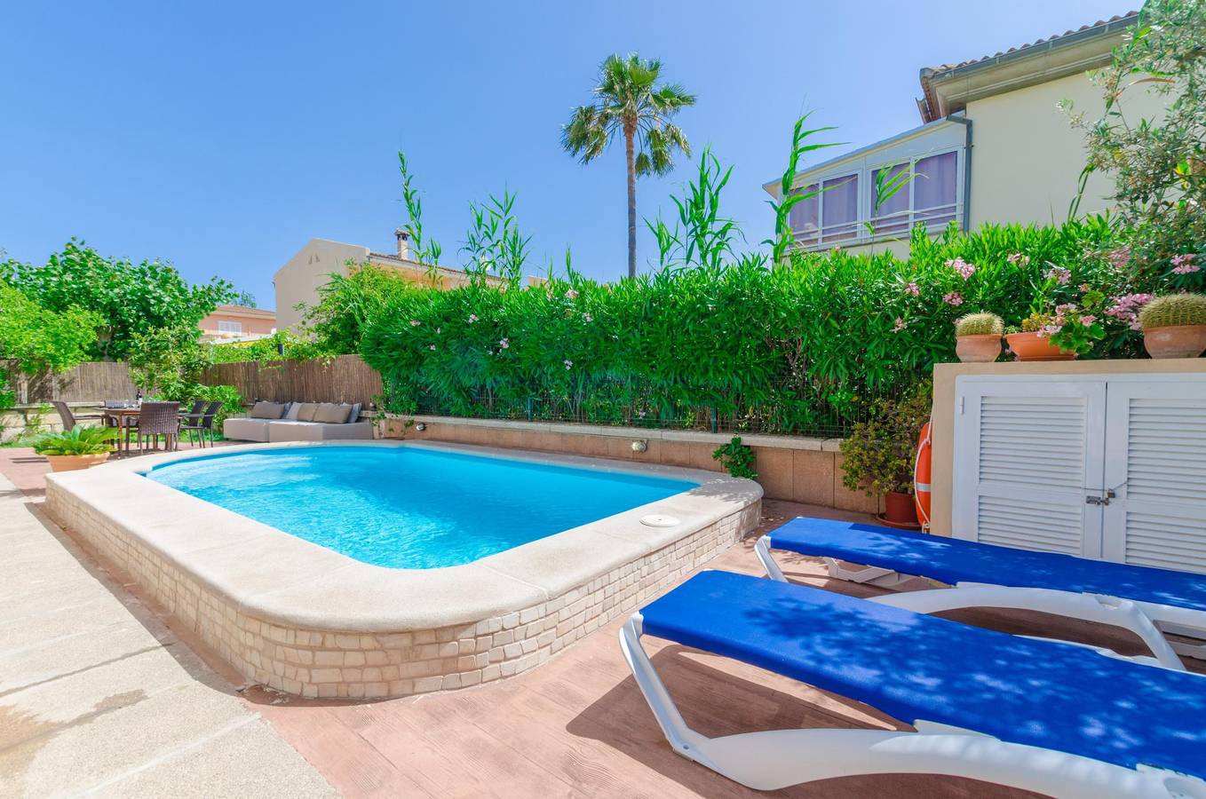 Es Repos - Ferienhaus mit privaten Pool 500 m vom Strand entfernt. Wifi gratis in Playa de Muro, Muro