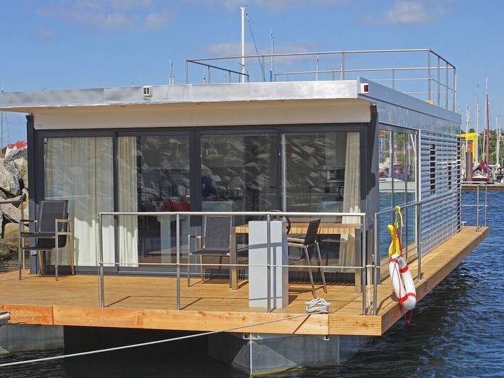 Hausboot für 4 Personen, mit Terrasse an der Kieler Bucht