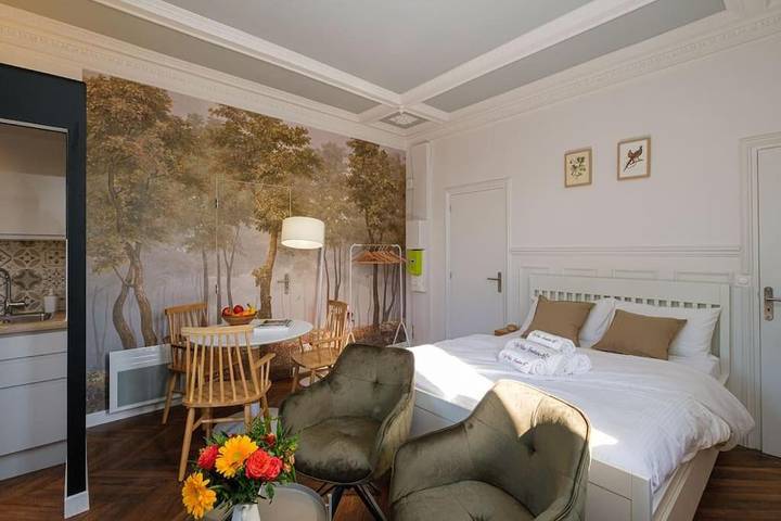 Appartement de vacances pour 3 personnes, avec jardin