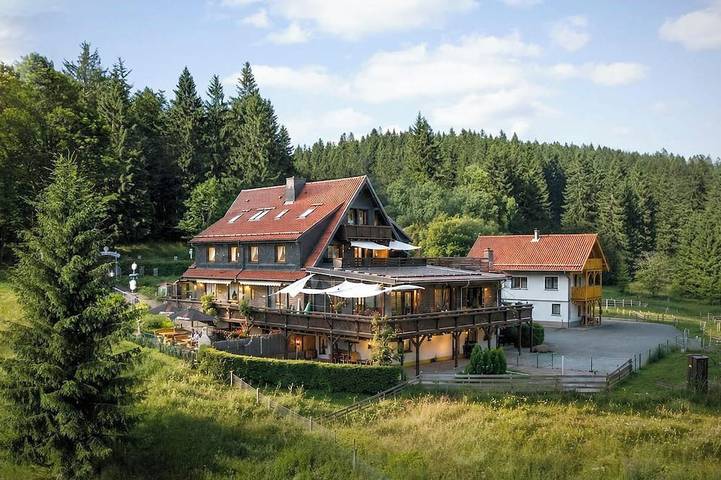 Ferienhaus für 23 Personen, mit Balkon und Garten sowie Sauna in Oberschönau