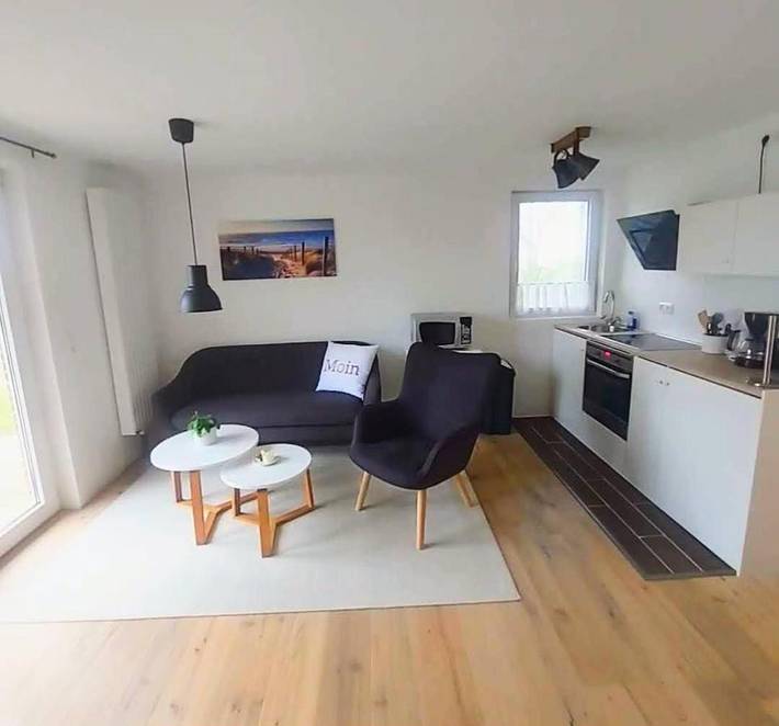Ferienwohnung für 2 Personen, mit Terrasse und Garten sowie Ausblick