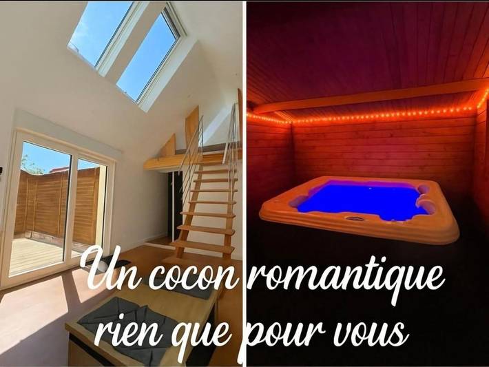 Location de vacances pour 3 personnes, avec jardin et jacuzzi à Courset