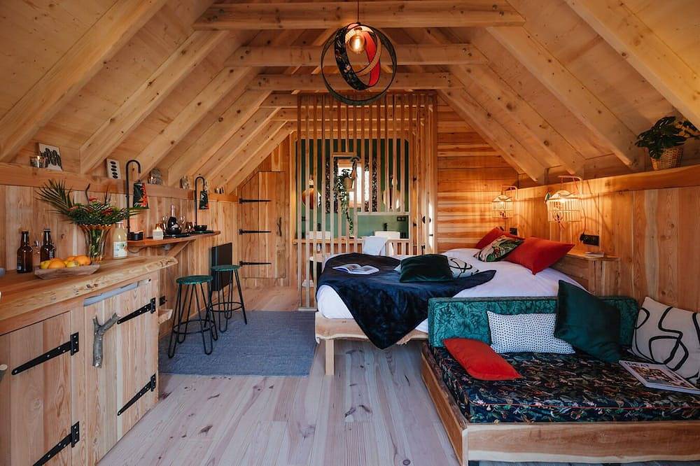 Kabine-Luxus-Ensuite mit Bad-Bergblick-Couple bain nordique in Gap, Gap und Umgebung
