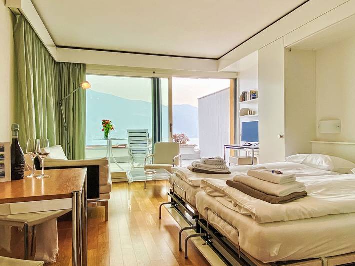 Ferienwohnung für 2 Personen, mit Garten und Seeblick sowie Terrasse und Ausblick am Lago Maggiore (Schweiz) - 2