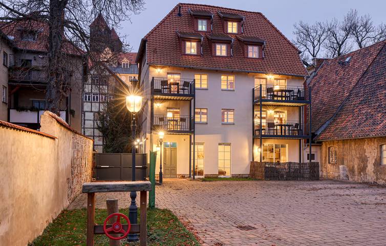 Ferienwohnung für 4 Personen, mit Terrasse und Garten sowie Sauna in Quedlinburg