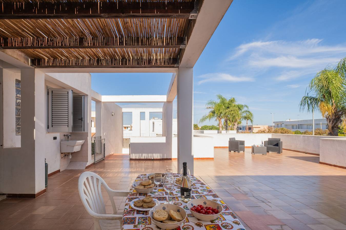 Ferienhaus 'Villetta Panoramic Rooftop San Foca' mit privater Terrasse, Wi-Fi und Klimaanlage in San Foca, Lecce Provinz