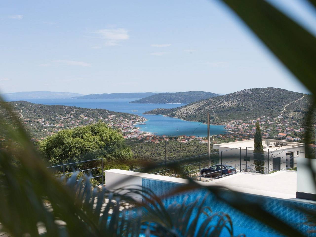 Ferienvilla "Orangenbaum" mit Blick auf das Wasser in Vinisce, Condado de Split-Dalmacia