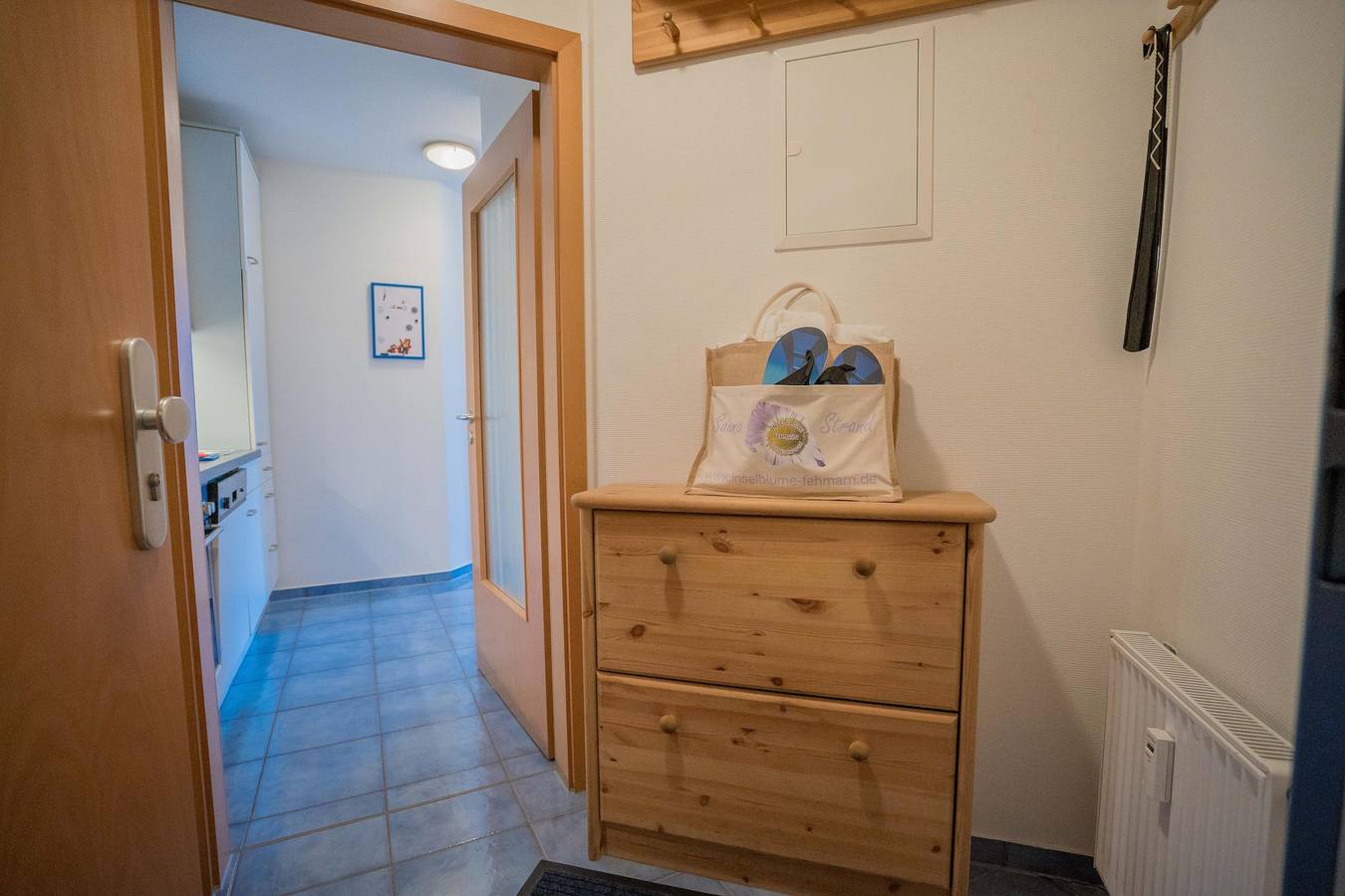 Ganze Ferienwohnung, Inselblume 14 - Blaue Ferienwohnung mit Balkon am Südstrand in Ostfehmarn, Fehmarn
