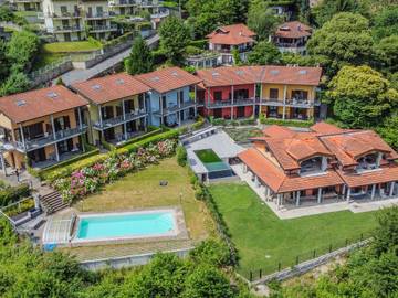 Gîte pour 4 personnes, avec balcon ainsi que jardin et vue sur le lac à Argegno