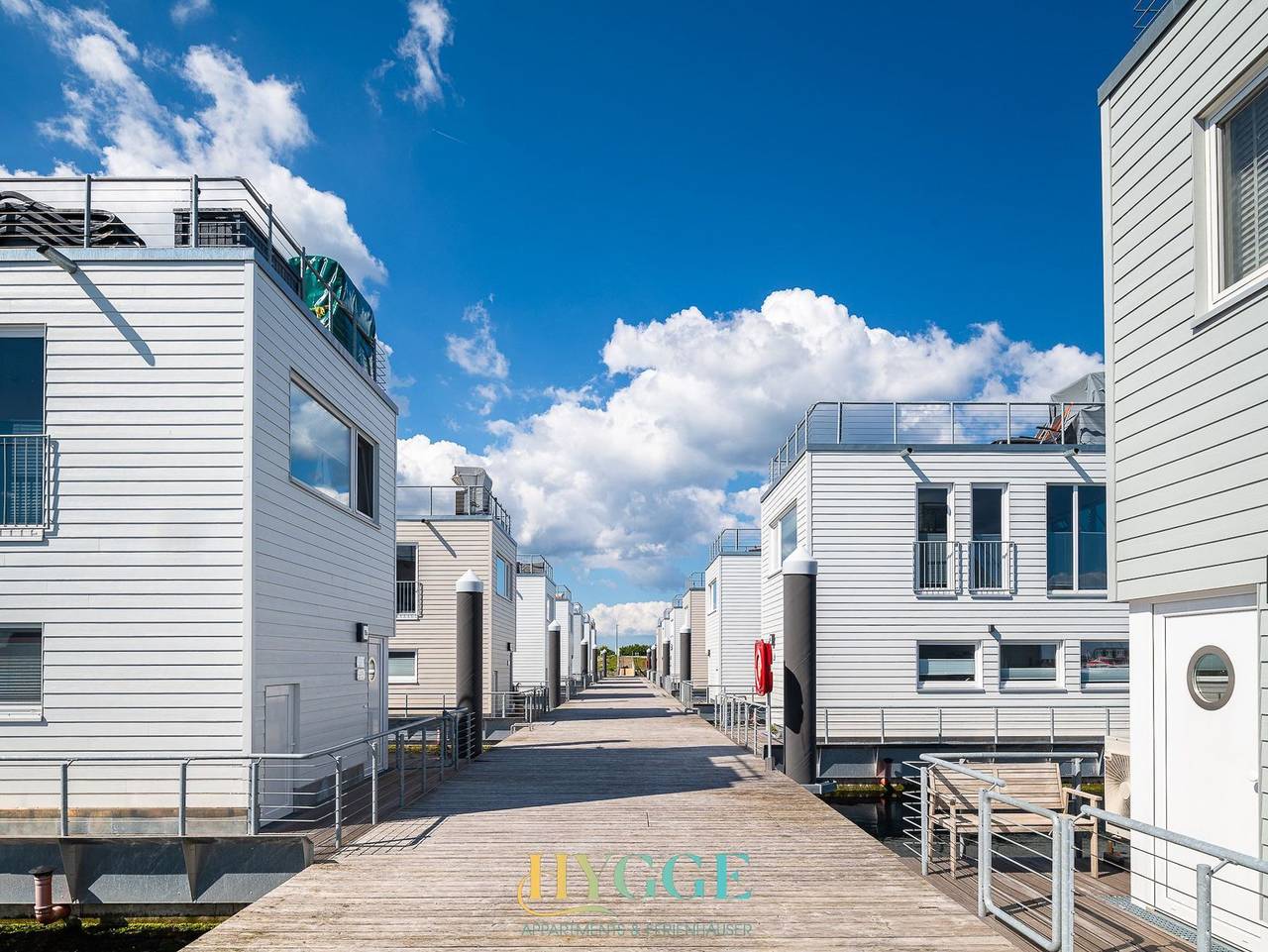 Schwimmendes Ferienhaus Hygge Olpenitz - Schwimmends Ferienhaus Sauna/Bootsanleger/Dachterrasse in Olpenitz, Kappeln