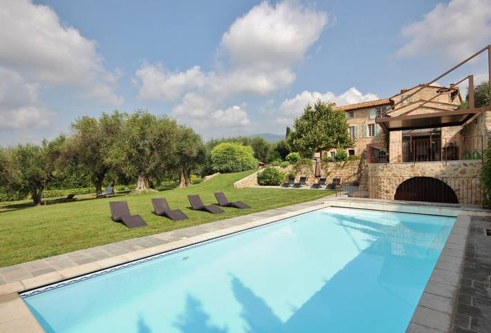 Maison de campagne pour 18 personnes, avec piscine et jardin à Grasse - 4