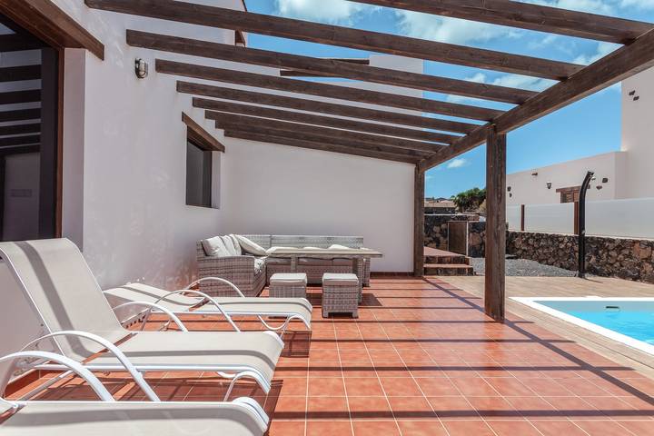 Casa de férias mediterrânica "Casa Sandri" com vista para o mar, vista para a montanha in Villaverde, La Oliva