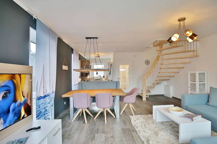 Ferienhaus mit meerblick für 6 Personen, mit Balkon und Terrasse