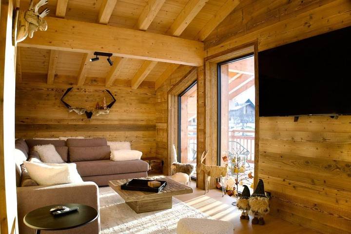 Gîte pour 6 personnes, avec Balcon et Vue dans Station de Crest Voland Cohennoz