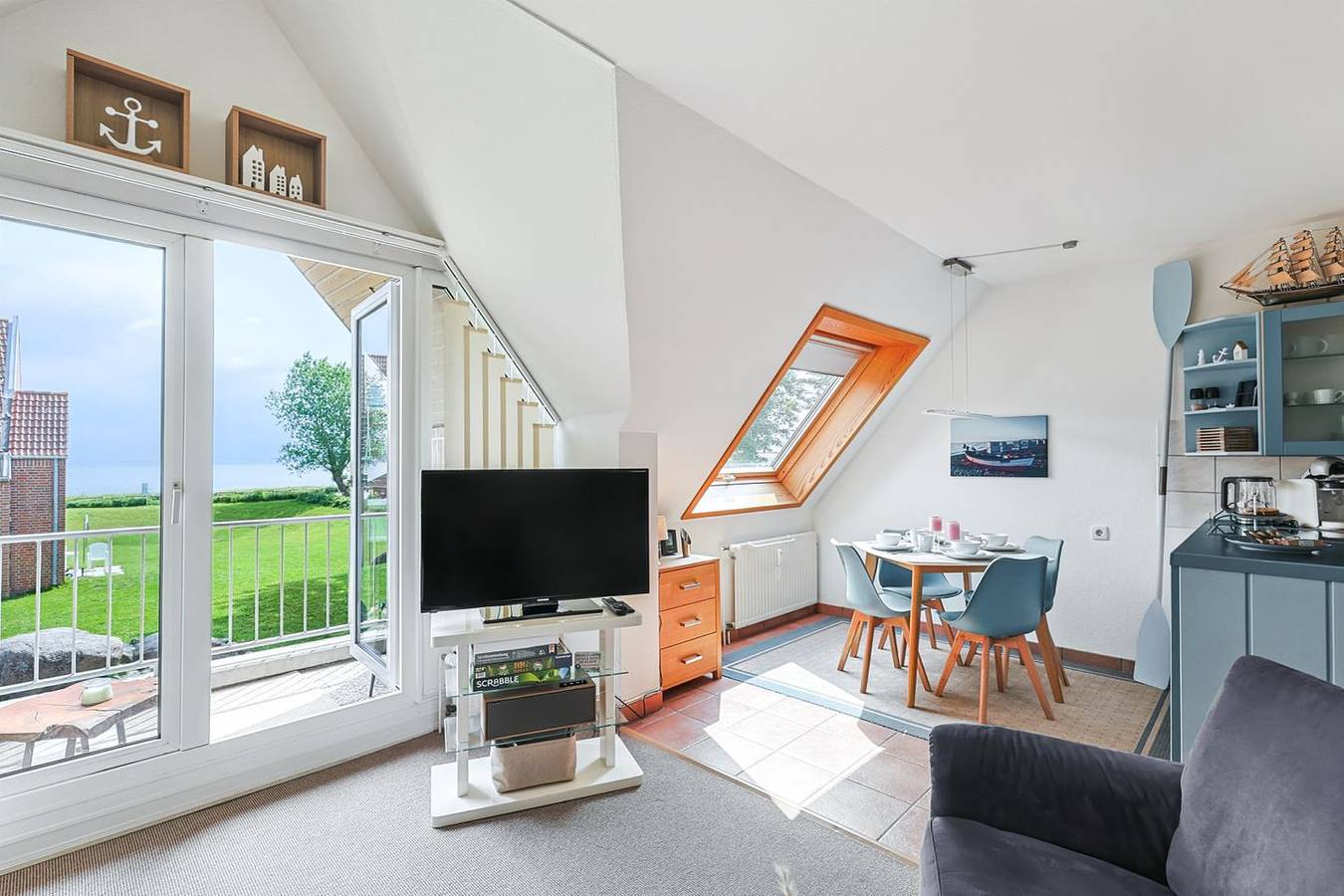 Ganze Wohnung, Familienkoje - Meerblick, Aktivraum, Spielplatz, Balkon, eigener Stellplatz in Kronsgaard, Schleswig-Flensburg