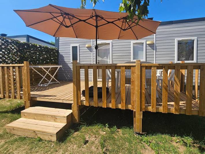 Camping La Plage de L'Orb - Mobilhome 6 personnes - Casa - Vip - 3 chambres - Spa Privatif climatisé 31m² in Cessenon-sur-Orb, Côte méditerranéenne (France)