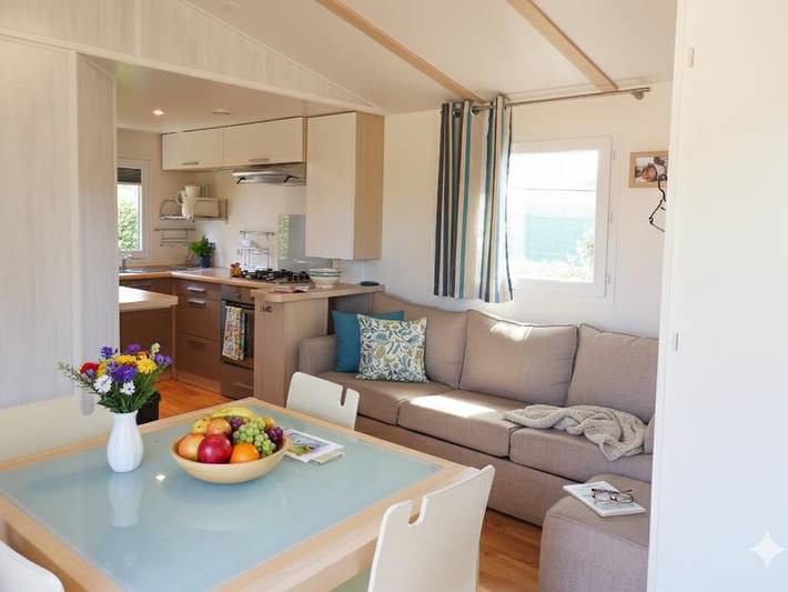 Sunêlia Camping les Nids du Lac - Mobilheim 4 personen - Mh2 Savanah 31 m² in Sanchey, Épinal und Umgebung