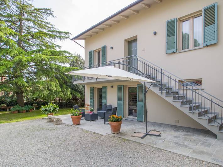 Ferienhaus für 4 Personen, mit Balkon und Terrasse sowie Garten