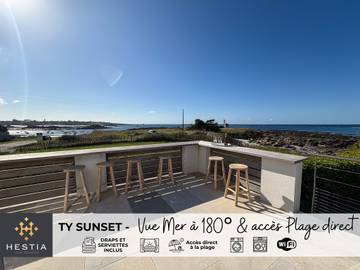 Location de vacances pour 10 personnes, avec balcon et jardin dans Portsall