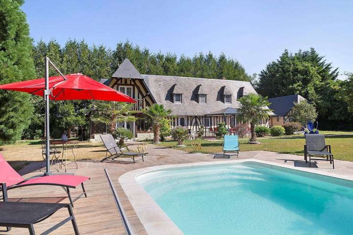 Maison Normandy: Villa mit Spa, Pool, Jacuzzi & Tennis in der Normandie in Lieurey, Bernay und Umgebung