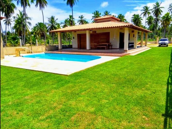 Casas e apartamentos de temporada para 9 pessoas, com piscina e vista e ainda terraço, com animais de estimação em São Miguel dos Milagres