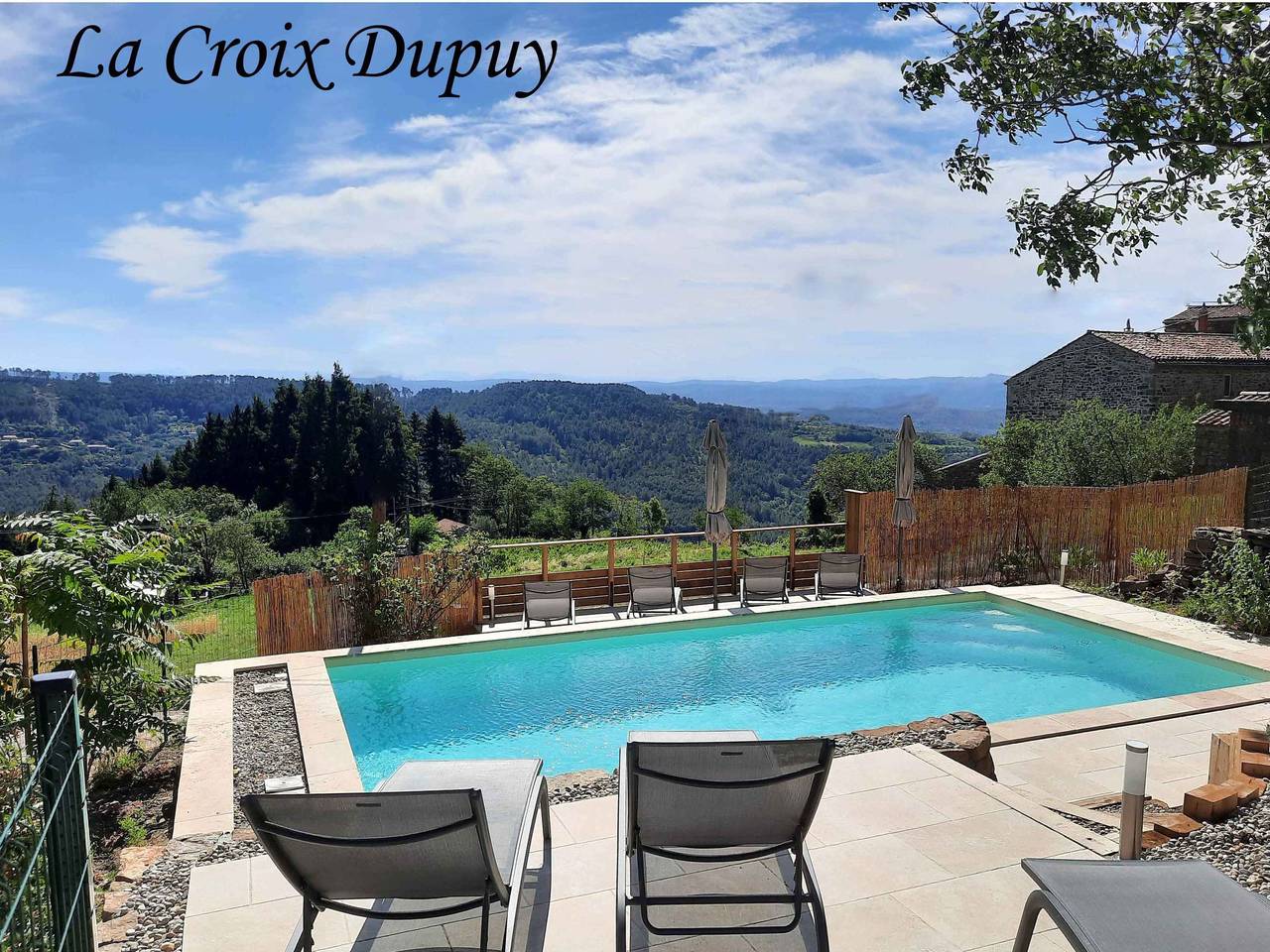 Haus "La Croix Dupuy" mit privatem Pool in Chassiers, Parc naturel régional des Monts d'Ardèche