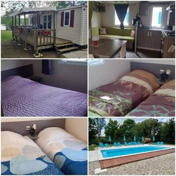 Gîte pour 11 personnes, avec terrasse et vue sur le lac ainsi que piscine et vue dans Lac de Bairon