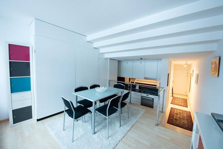 Ferienwohnung für 4 Personen, mit Balkon und Garten sowie Sauna in Savognin