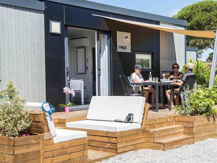 Camping Domaine Les Mûriers - Mobilheim 6 personen - Cottage Vip Plus 3 Zimmer in Plages des Cabanes de Fleury, Vendres
