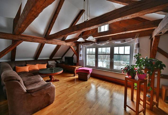 Ferienwohnung für 4 Personen, mit Whirlpool und Terrasse sowie Garten und Ausblick