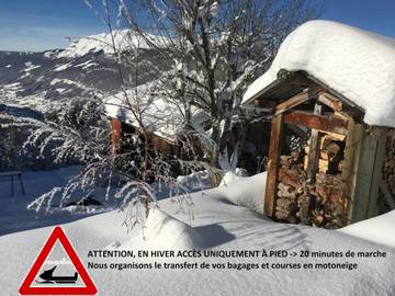 Maison pour 2 personnes, avec jardin et vue, animaux acceptés à Saint-Jean-de-Sixt