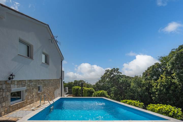 Hidden Pool House With Sea View in Klenovica, Primorje-Gorski Kotar