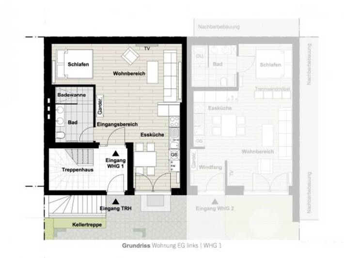 Ganze Ferienwohnung, Ferienwohnung Fritz- Büchner- Str. 26 - Ferienwohnung Fritz- Büchner- Str. 26 - Wohnung Links in Erfurt, Thüringer Kernland