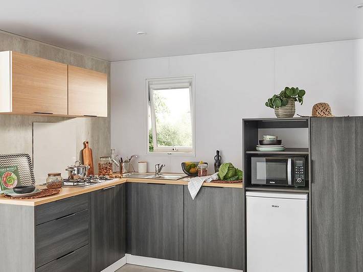 Camping Sites et Paysages - Les Pinèdes  - Mobilheim 4 personen - Cottag Privilège Océane in La Colle-sur-Loup, Mittelmeerküste (Frankreich)
