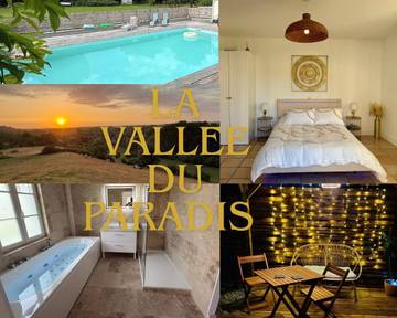 Gîte pour 2 personnes, avec piscine ainsi que jacuzzi et jardin, animaux acceptés à Alette