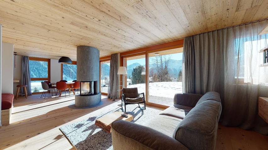 Ferienwohnung für 4 Personen, mit Terrasse und Garten in Samedan - 2