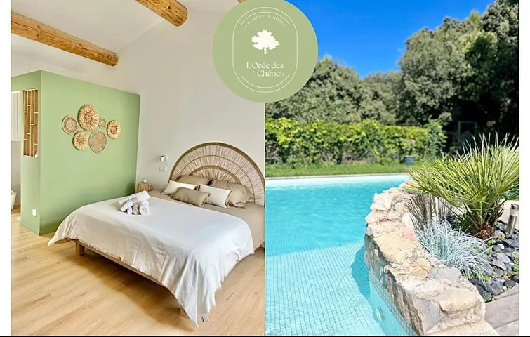Chambre d’hôte pour 2 personnes, avec piscine et jardin ainsi que vue et terrasse - 1