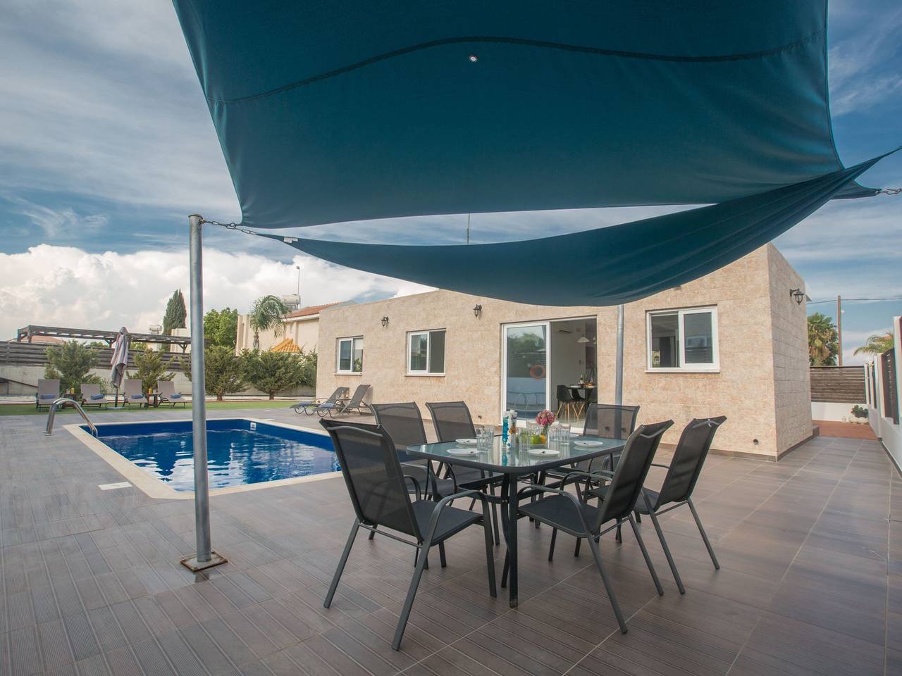 3-Schlafzimmer-Villa in Protaras Zentrum mit Pool in Protaras, Südzypern