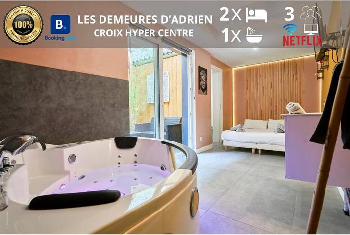 Appartement de vacances pour 3 personnes, avec terrasse et jacuzzi