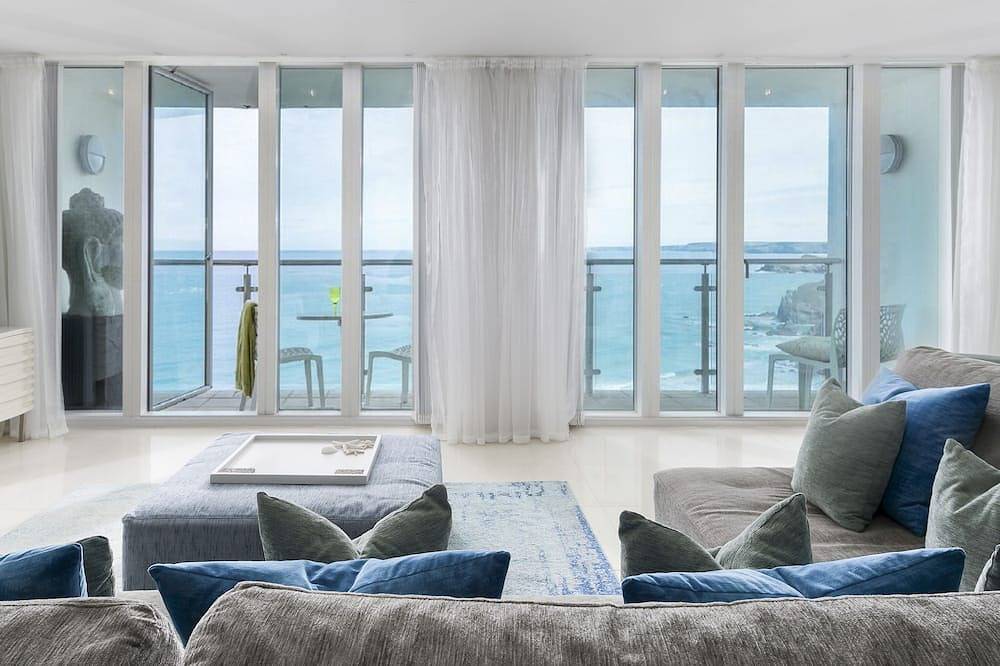 Apartamento entero, Impresionante apartamento en lo alto de un acantilado con impresionantes vistas al mar \"Wow\" con vistas a la playa in Newquay, Cornualles