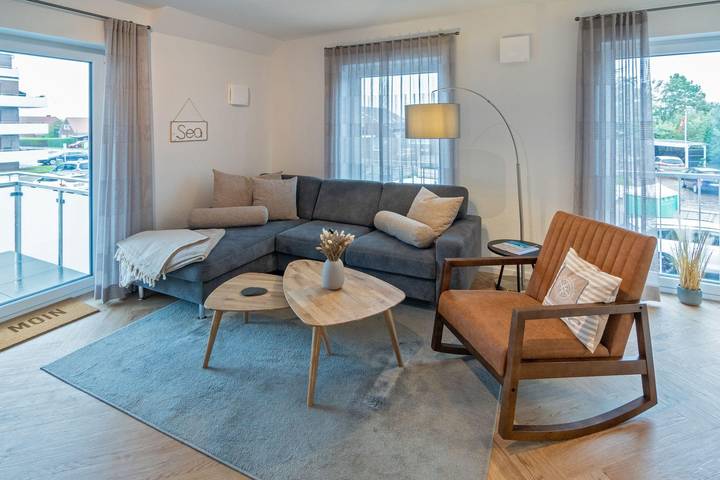 Ferienwohnung für 4 Personen, mit Balkon und Sauna in Dornumersiel