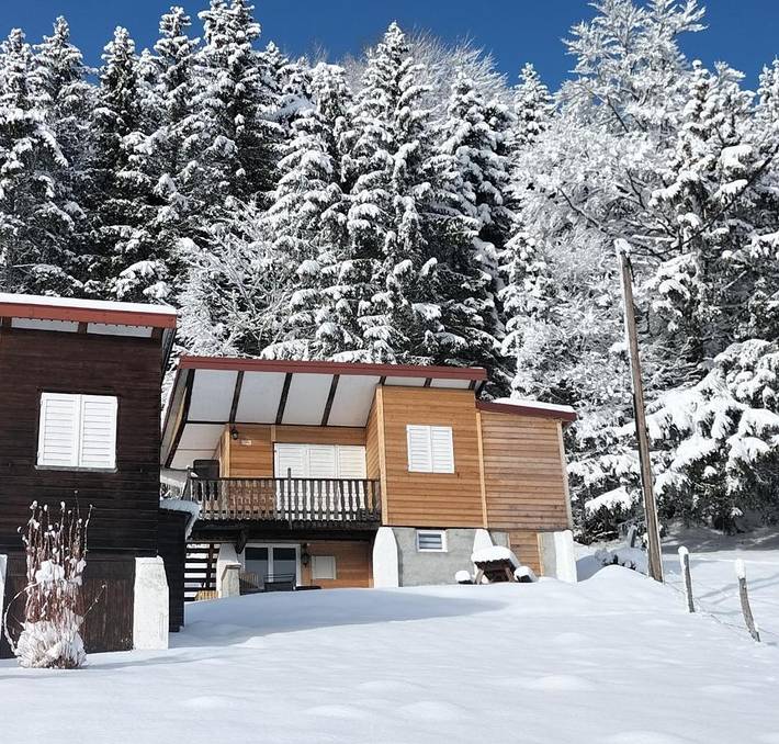 Chalet pour 5 personnes, avec Balcon et Terrasse ainsi que Jardin et Vue