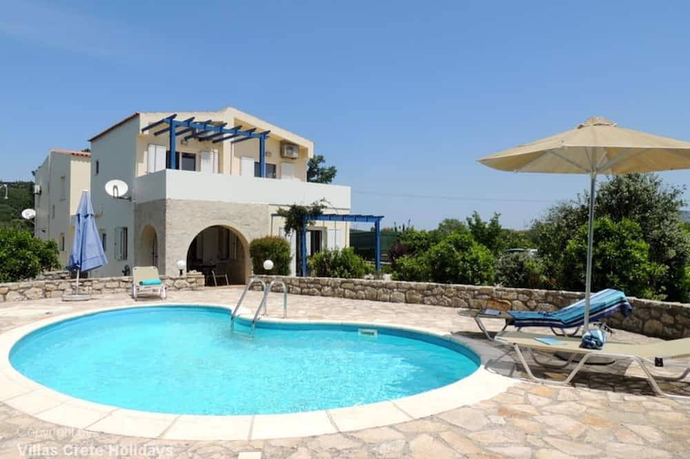 Villa Adelphi in der Nähe von Kalives. 2 Schlafzimmer, privater Pool, Aussicht und alle Annehmlichkeiten. in Armeni, Chania und Umgebung