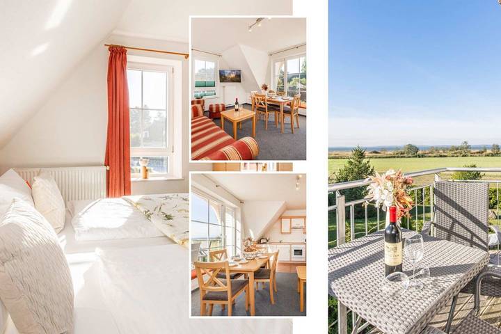Ferienwohnung für 4 Personen, mit Ausblick und Sauna sowie Seeblick und Garten in Loddin