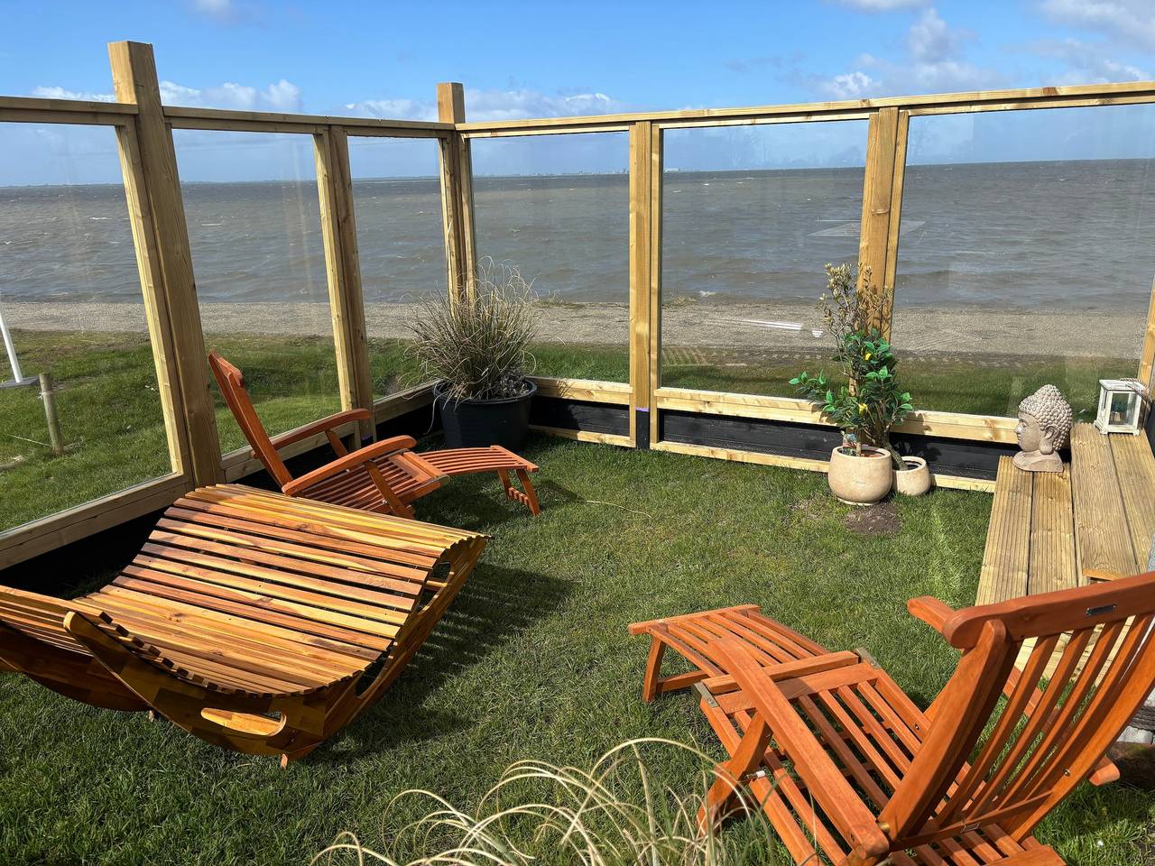 Traumlage Nr. 59 5 Meter direkt am Wattenmeer erste Reihe Luxus Chalet  unendliche Weite, eingebettet in der Natur in Wieringen, Ijsselmeer